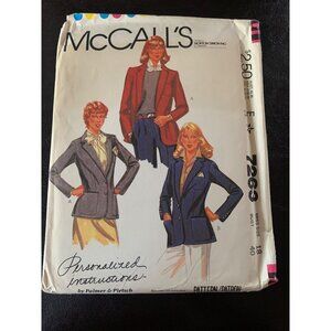 McCall's Misses Jacket Sewing Pattern Sz 18 7263 - Uncut